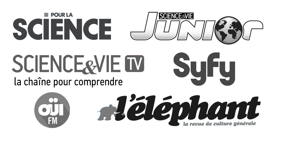 Pour la science, Science et vie Junior, Science et vie, Syfy, OuiFM, l'éléphant